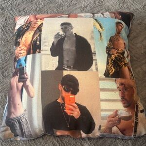 Bad Bunny Collage Throw Pillow✨